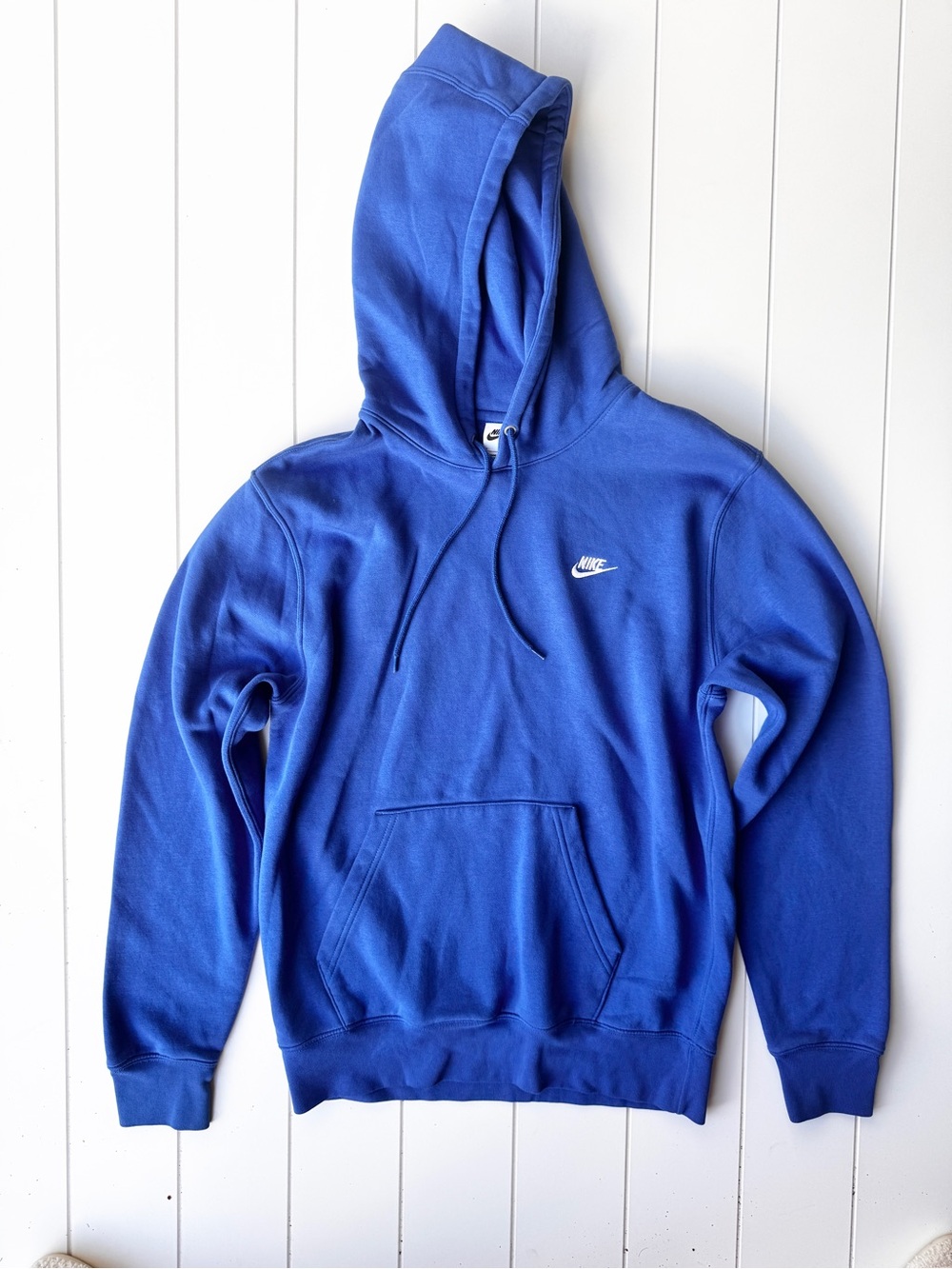 Nike Sportswear Royal Blue Pullover Hoodie Men’s Small Swoosh Sweatshirt